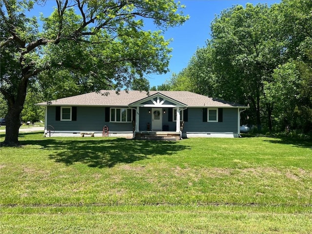 344 E 520th Ave, Pittsburg, KS 66762 - ranch-style house featuring a front lawn