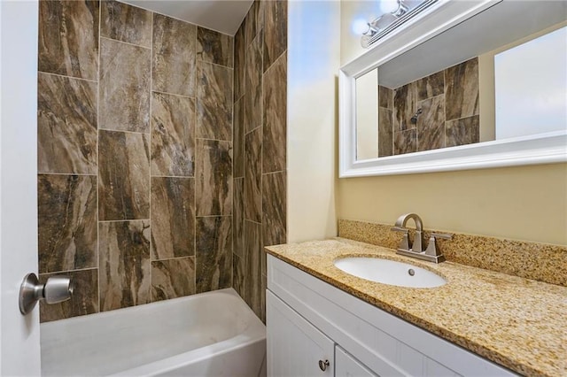 10217 Wheeling Ave, Kansas City, MO 64134 - bathroom featuring vanity and shower / tub combination