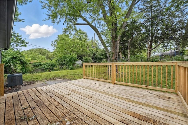 10217 Wheeling Ave, Kansas City, MO 64134 - wooden terrace with central AC