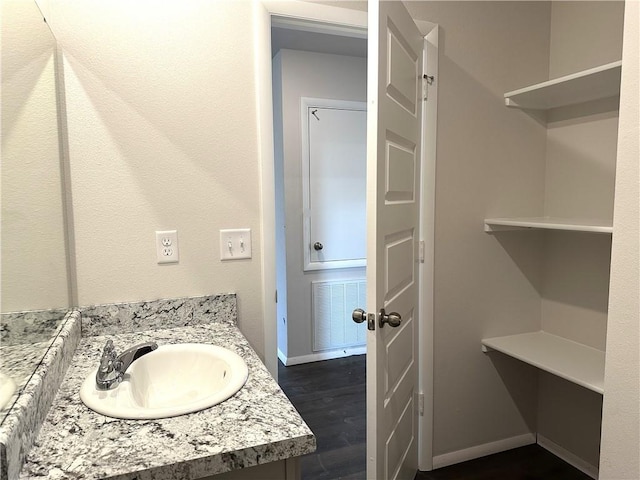 37818 W 207th Ter, Edgerton, KS 66021 - bathroom with vanity and wood finished floors