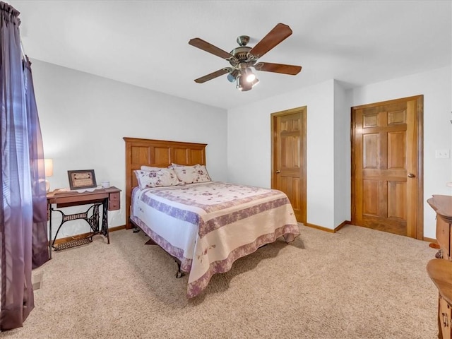 12806 33rd Hwy, Kearney, MO 64060 - bedroom featuring light colored carpet, baseboards, and ceiling fan