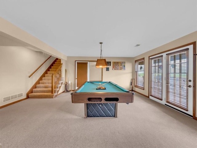 12806 33rd Hwy, Kearney, MO 64060 - rec room with carpet, billiards table, and baseboards