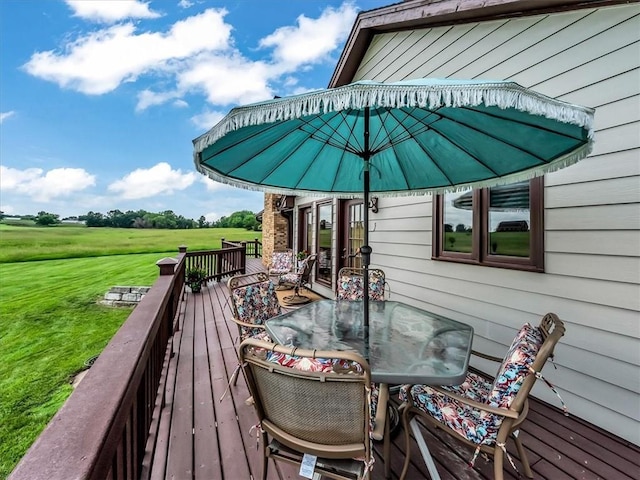 12806 33rd Hwy, Kearney, MO 64060 - deck with outdoor dining space and a yard