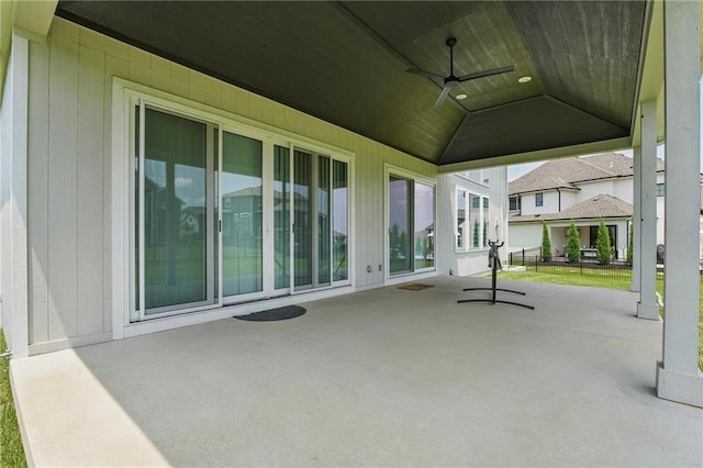 17137 Barton St, Overland Park, KS 66221 - view of patio / terrace featuring a ceiling fan
