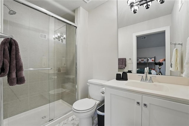 17137 Barton St, Overland Park, KS 66221 - full bath featuring toilet, vanity, and a shower stall
