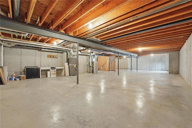 17137 Barton St, Overland Park, KS 66221 - unfinished basement featuring heating unit