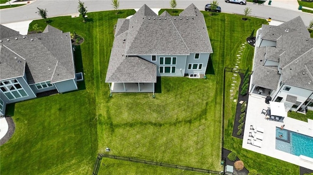 17137 Barton St, Overland Park, KS 66221 - bird's eye view of a pool area