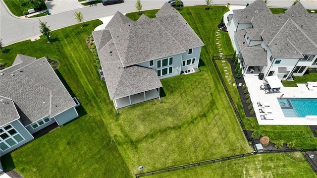 17137 Barton St, Overland Park, KS 66221 - bird's eye view of a pool area