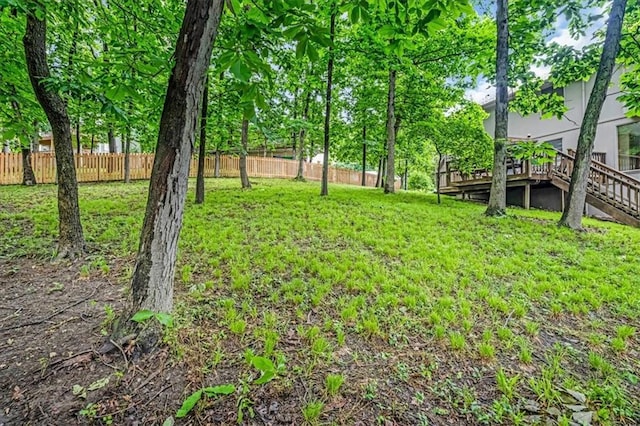 4506 NW Apache Dr, Riverside, MO 64150 - view of yard with a deck