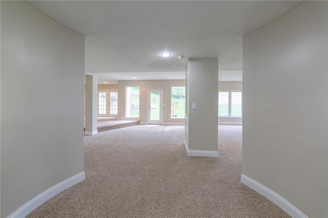 5706 NE Sapphire Pl, Lees Summit, MO 64064 - corridor featuring carpet, baseboards, and recessed lighting