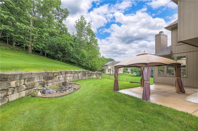 5706 NE Sapphire Pl, Lees Summit, MO 64064 - view of yard with a gazebo and a patio area