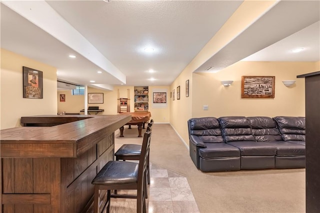 11415 Oakview Dr, Lenexa, KS 66215 - indoor dry bar with light colored carpet and recessed lighting