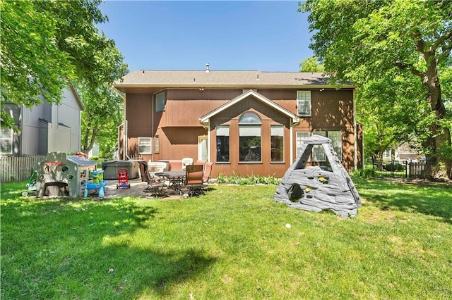 11415 Oakview Dr, Lenexa, KS 66215 - back of house with a patio area