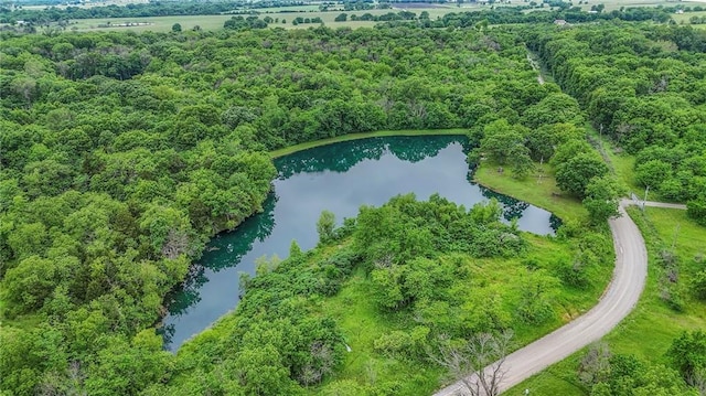 25801 E 317th Ter, Harrisonville, MO 64701 - aerial view of a nearby body of water and a heavily wooded area