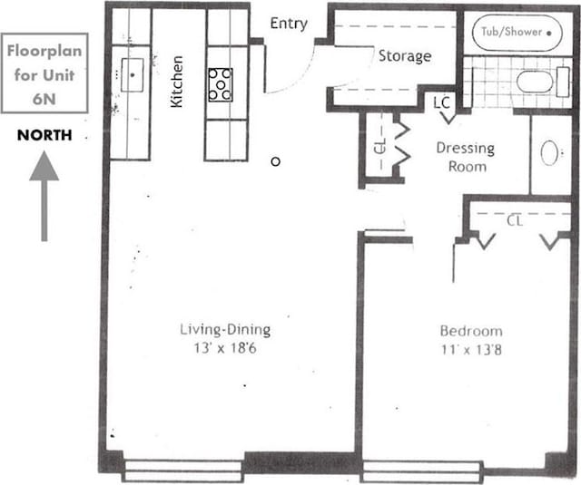 600 E 8th St Unit 6N, Kansas City, MO 64106 - floor plan / room layout
