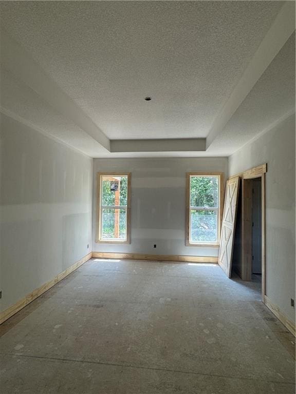 303 SW 17th St, Oak Grove, MO 64029 - unfurnished room with plenty of natural light, a textured ceiling, and a raised ceiling