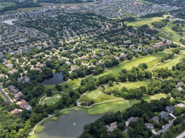 15141 Windsor Cir, Leawood, KS 66224 - aerial view of property and surrounding area with a nearby body of water and nearby suburban area