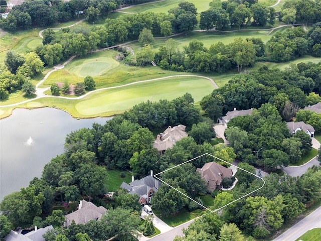 15141 Windsor Cir, Leawood, KS 66224 - aerial view of residential area with property boundaries highlighted and a golf club