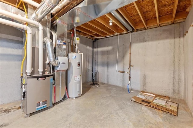 12930 N Champanel Way, Platte City, MO 64079 - unfinished basement with electric water heater