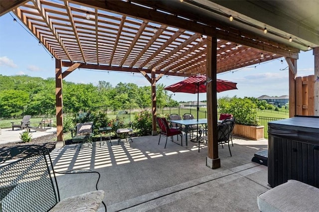 12930 N Champanel Way, Platte City, MO 64079 - view of patio / terrace with a pergola and outdoor dining area