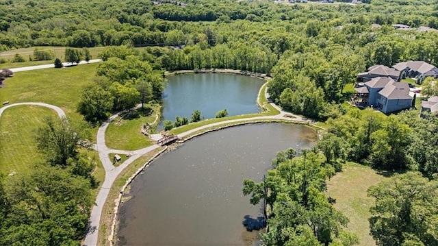 12930 N Champanel Way, Platte City, MO 64079 - bird's eye view of a nearby body of water and a heavily wooded area