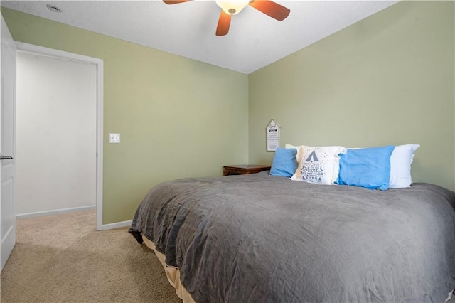 2705 W 137th Pl, Leawood, KS 66224 - carpeted bedroom featuring baseboards and a ceiling fan
