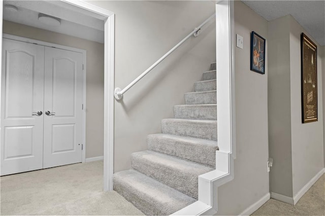 2705 W 137th Pl, Leawood, KS 66224 - staircase with carpet flooring and baseboards