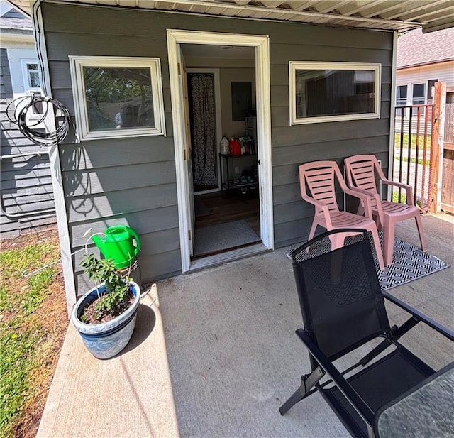 620 S Evergreen Ave, Chanute, KS 66720 - view of patio / terrace with electric panel