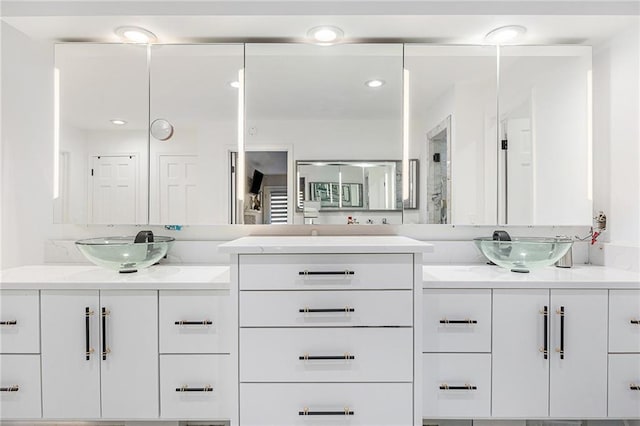 8201 W 100th Ter, Overland Park, KS 66212 - full bathroom with two vanities