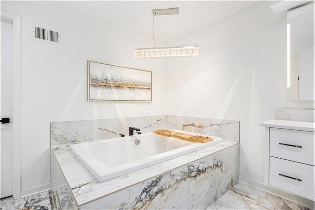 8201 W 100th Ter, Overland Park, KS 66212 - full bath featuring baseboards, a bath, and vanity