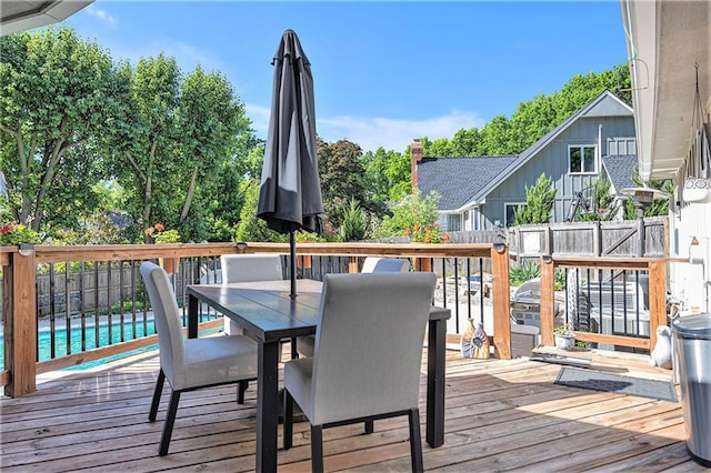 8201 W 100th Ter, Overland Park, KS 66212 - deck with outdoor dining area