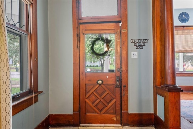 901 S 3rd St, Leavenworth, KS 66048 - entrance foyer with healthy amount of natural light and baseboards