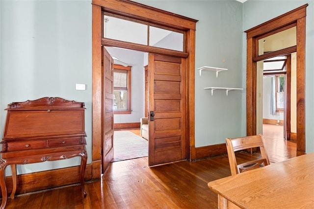 901 S 3rd St, Leavenworth, KS 66048 - hall featuring wood-type flooring and baseboards