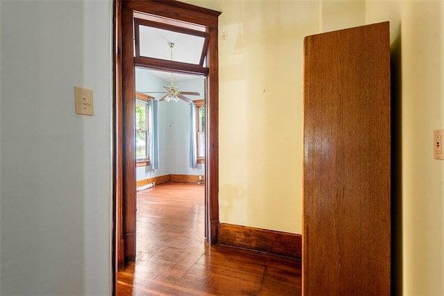 901 S 3rd St, Leavenworth, KS 66048 - corridor featuring wood finished floors and baseboards