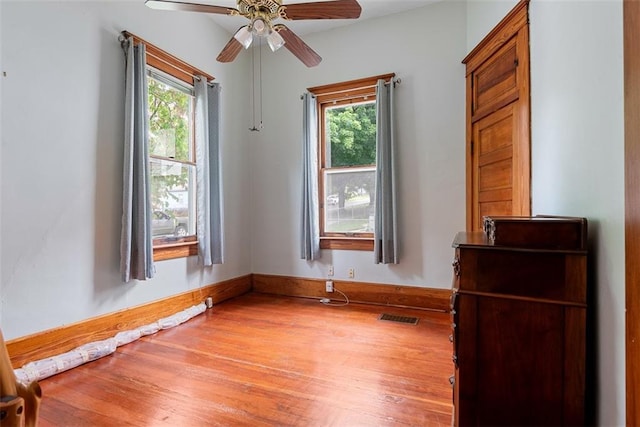 901 S 3rd St, Leavenworth, KS 66048 - spare room with a ceiling fan and light wood finished floors