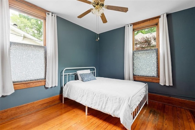 901 S 3rd St, Leavenworth, KS 66048 - bedroom featuring wood-type flooring and a ceiling fan