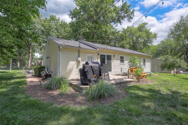 5815 W 70th St, Overland Park, KS 66208 - back of house featuring a patio