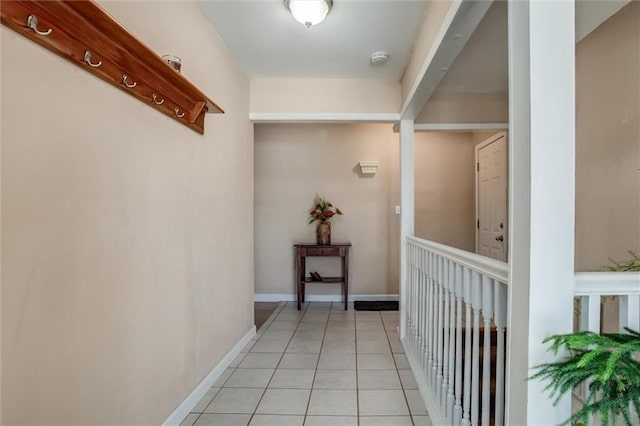 1501 Osage St, Leavenworth, KS 66048 - corridor featuring light tile patterned flooring and baseboards