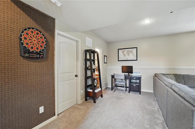 10136 N Wallace Ave, Kansas City, MO 64157 - office area featuring carpet floors, baseboards, and recessed lighting
