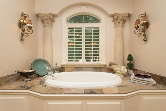 14301 Briar St, Leawood, KS 66224 - bathroom with a garden tub
