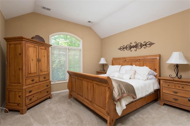 14301 Briar St, Leawood, KS 66224 - bedroom with vaulted ceiling and light carpet