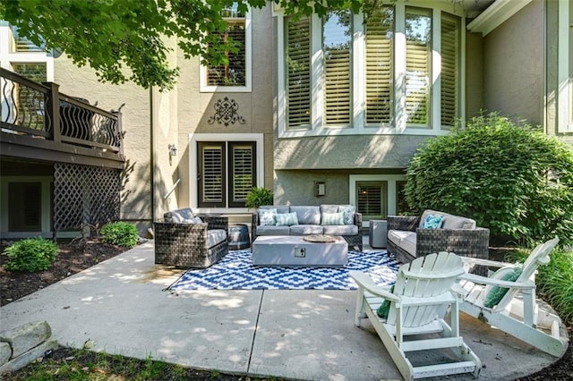 14301 Briar St, Leawood, KS 66224 - view of patio / terrace featuring an outdoor hangout area
