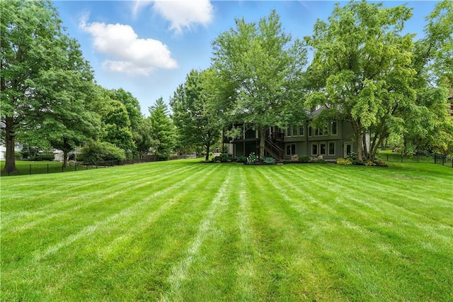 13905 Lucille St, Overland Park, KS 66221 - view of yard with stairs