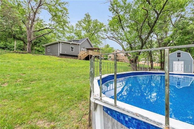 2311 Shawnee Dr, Kansas City, KS 66106 - view of swimming pool featuring a wooden deck