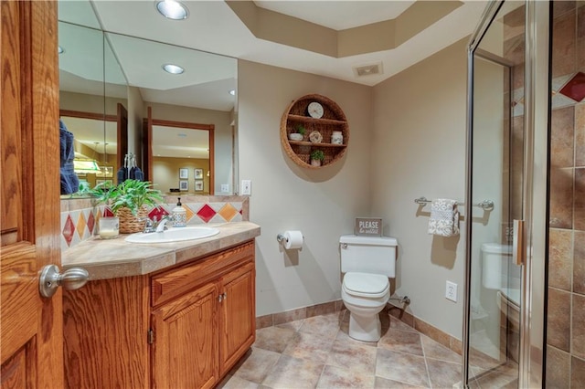 13011 Long St, Overland Park, KS 66213 - full bath featuring vanity, toilet, a stall shower, and baseboards