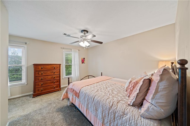 14450 W 146th Ter, Olathe, KS 66062 - bedroom with multiple windows, carpet floors, a ceiling fan, and baseboards