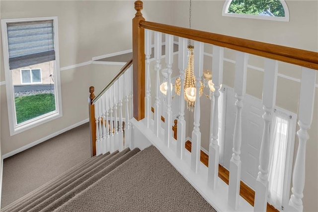 12726 S Rene St, Olathe, KS 66062 - stairs with carpet floors and baseboards