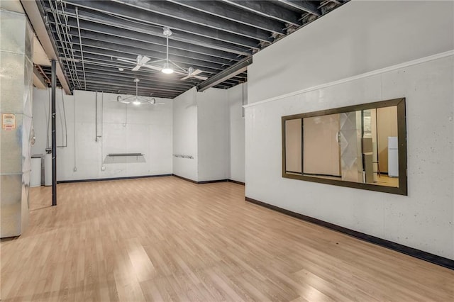 12726 S Rene St, Olathe, KS 66062 - basement with wood finished floors and baseboards