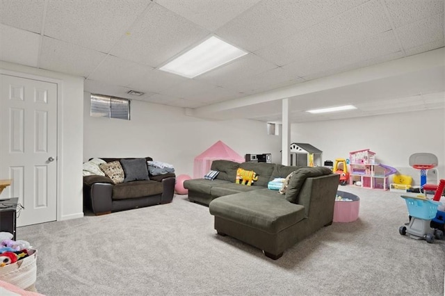 8443 Mettee St, Lenexa, KS 66219 - playroom featuring carpet and a drop ceiling