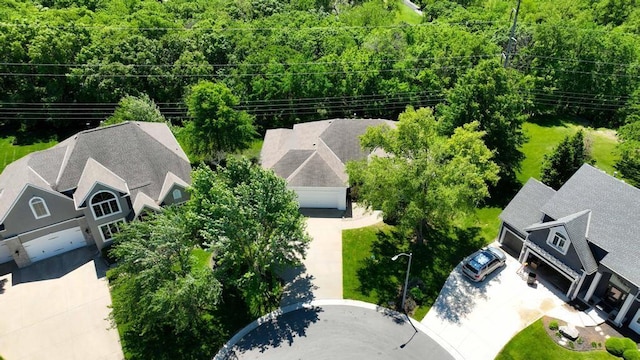 165 NE Hidden Ridge Ln, Lees Summit, MO 64064 - aerial view of property and surrounding area